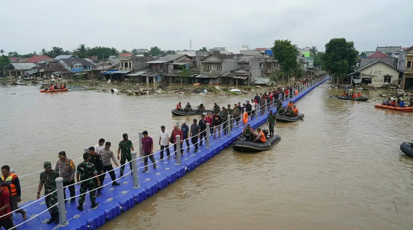 Barakuda Marine, Jembatan apung Berkualitas untuk Evakuasi Banjir
