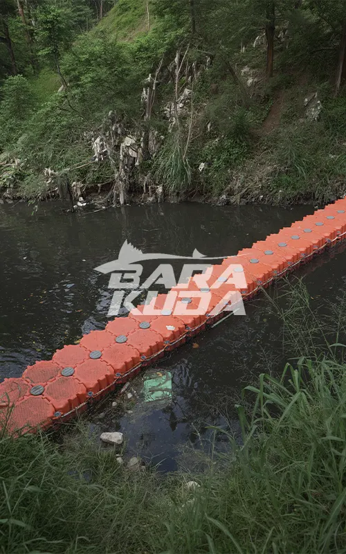 trash barrier kubus apung barakuda